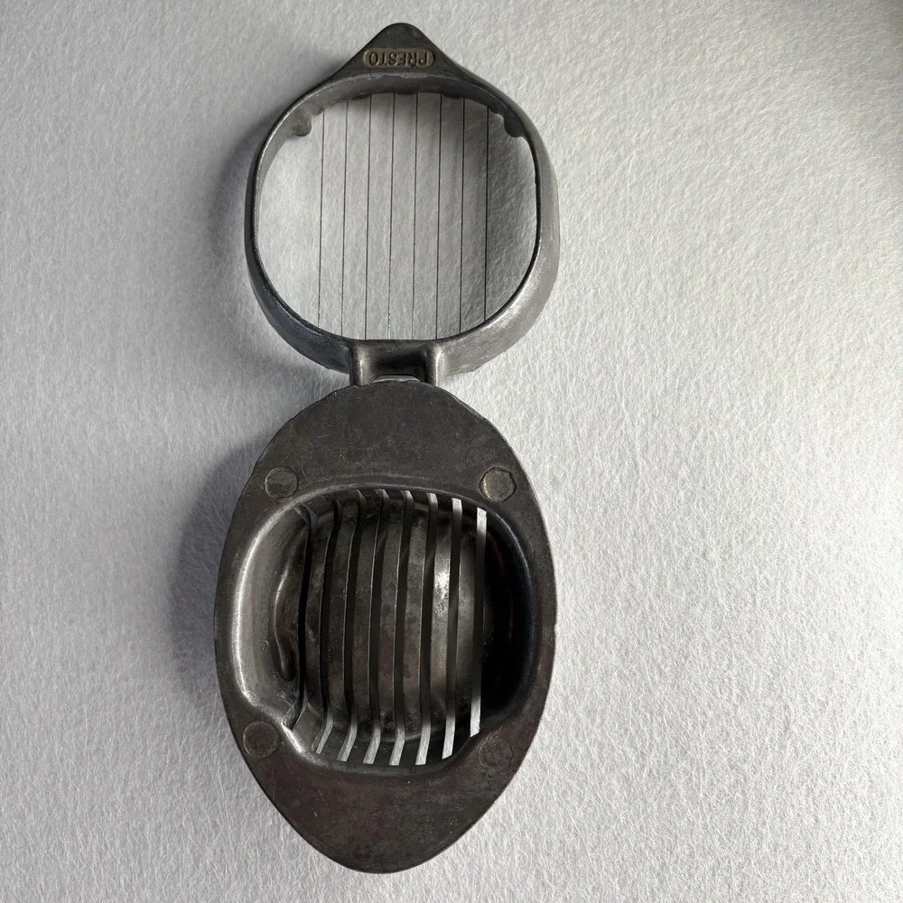 Vintage Presto 4-Way Egg Slicer Cutter Metal Aluminum 1950s Kitchen Tool USA